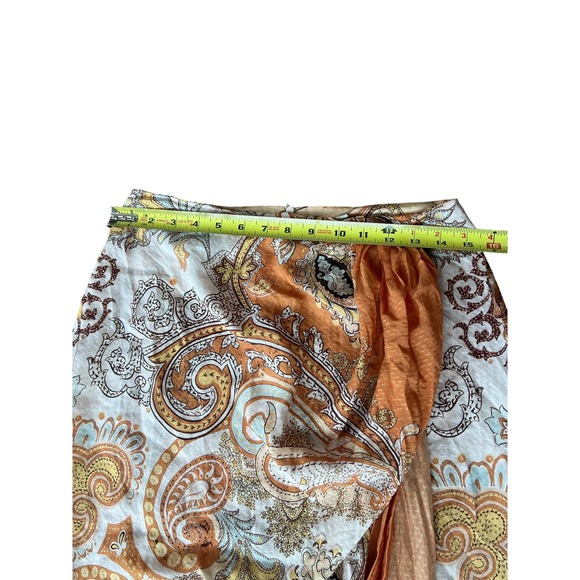 H&M Skirt Wrap Size 6 Calf Length Midi‎ Airy Paisley Pattern - Picture 13 of 13